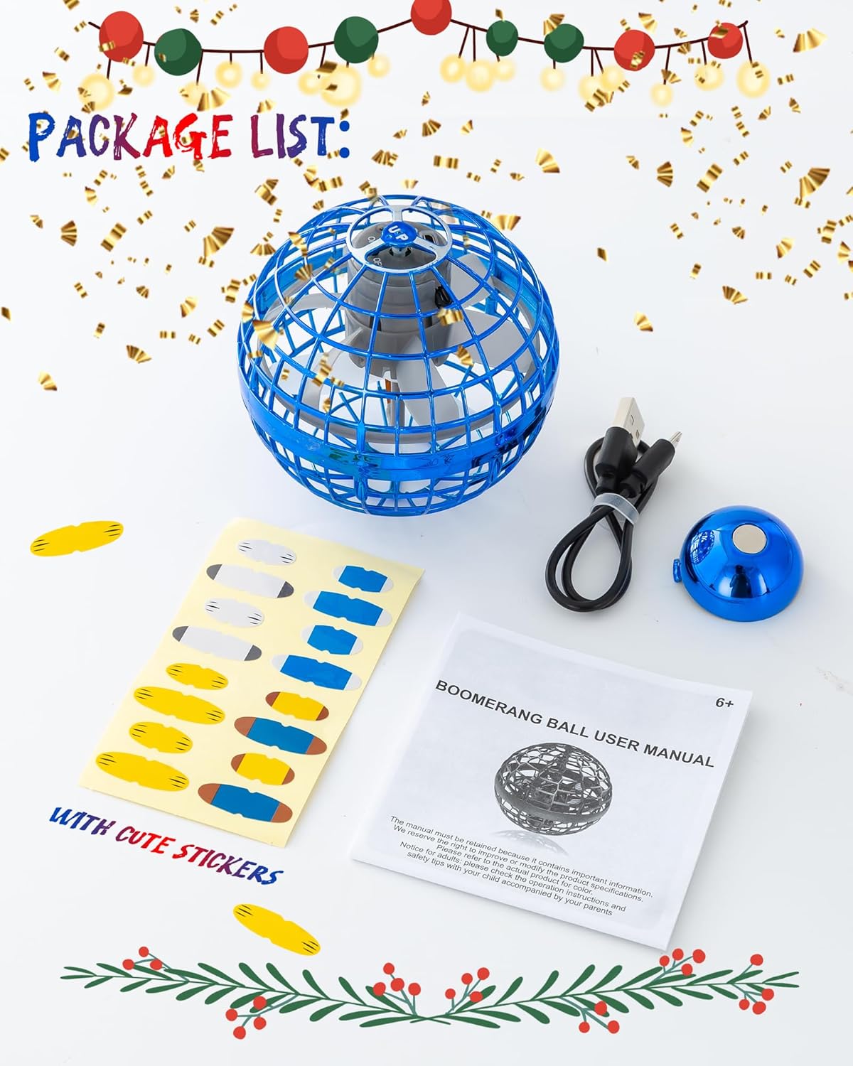 Children's flying ball with light