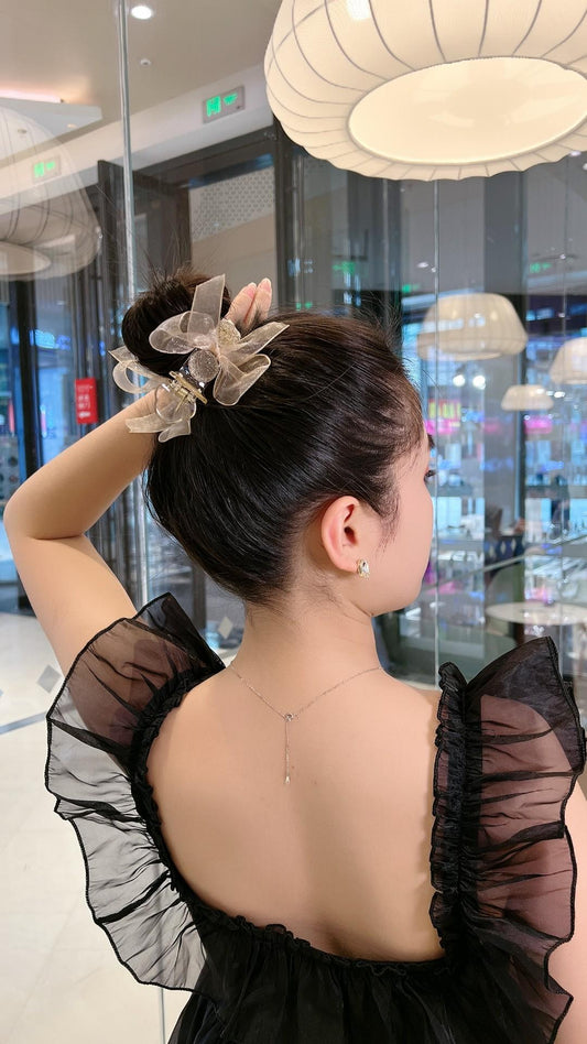 Sunflower Bow Hairpin Ponytail Hairpin Ball Hairpin Hair Accessories