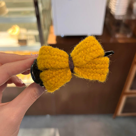 Knitted Bow Hair Clips Fashion Headgear Hair Clips